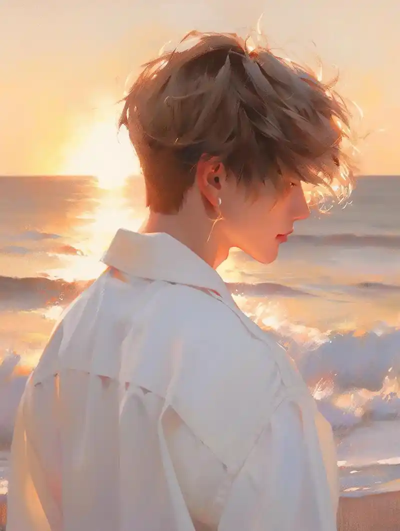 男生头像丨海边晚霞.落日向晚的浪漫,不应该只有我一个人看 【 - 抖音