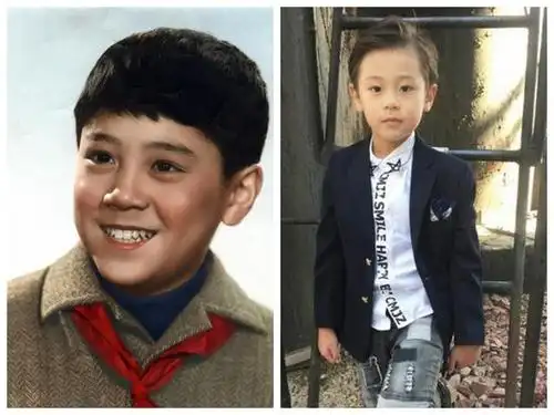 从小就很有艺术家的气质,所以小庆庆从小就走的学院风;沙溢童年照有一