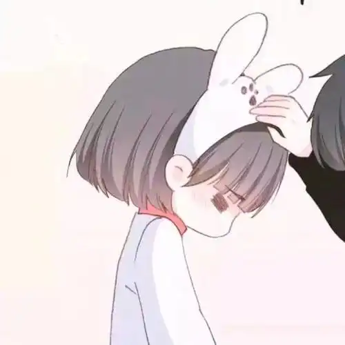 男女两张情侣头像摸头_头像图片_扣扣乐园