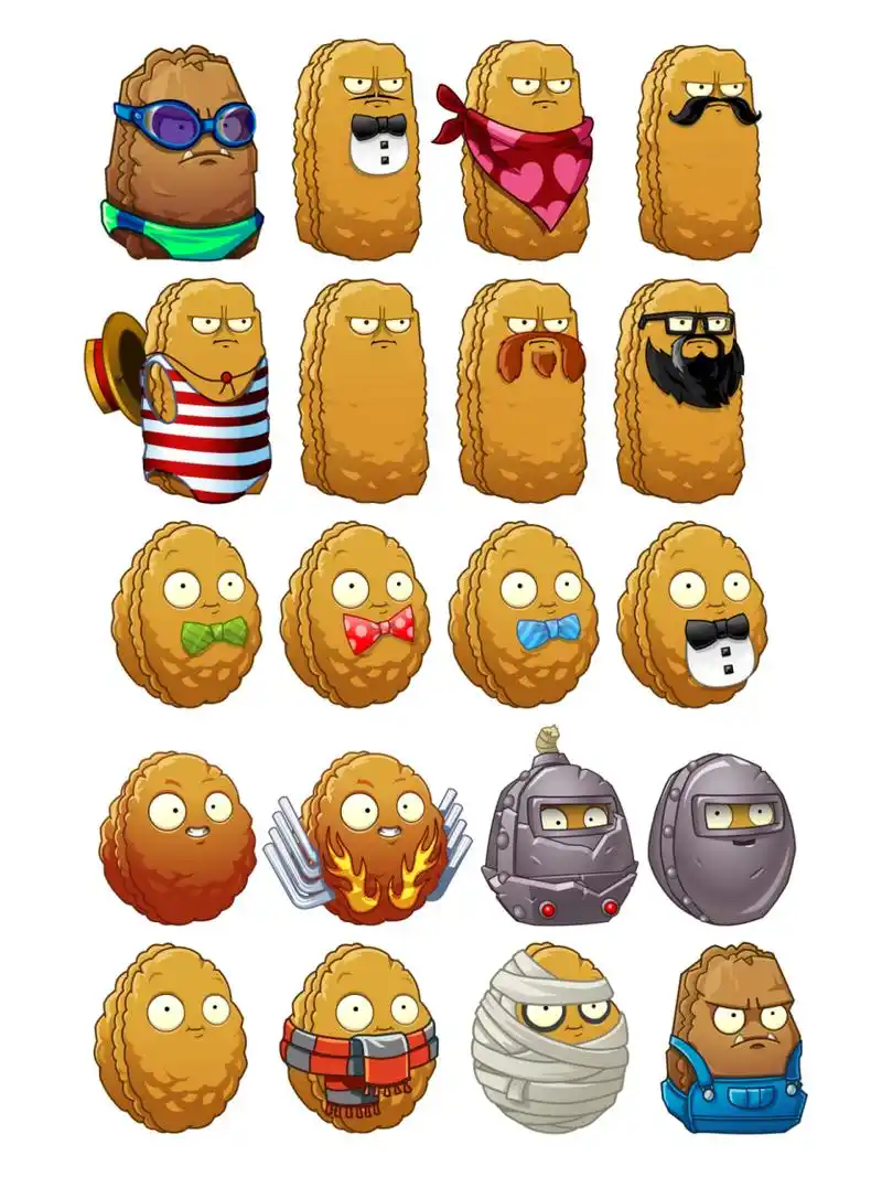 贴纸整理第30期 | 植物大战僵尸7 坚果墙 手帐素材0202手帳02