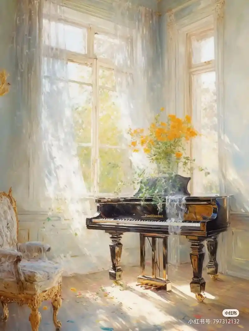油画:花与钢琴 #新泰#新泰钢琴#新泰南南钢琴 - 抖音