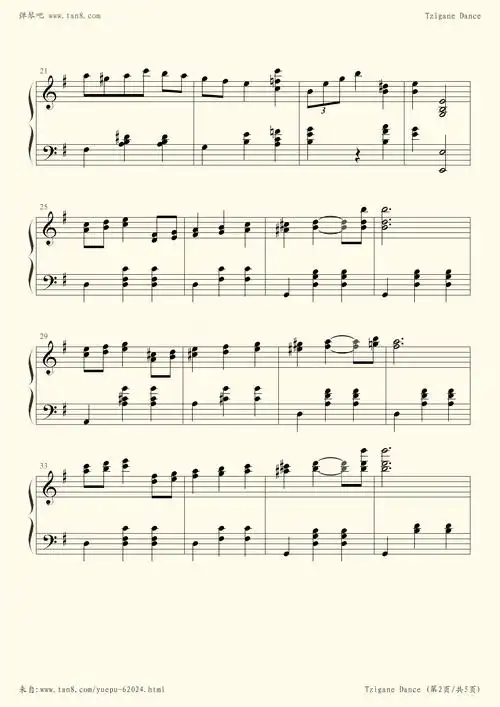 钢琴谱:【钢琴块 2 等级歌曲】66 茨冈舞曲