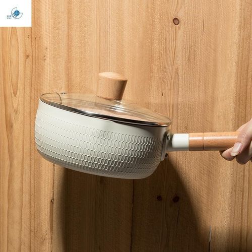 寝室小锅不插电学生宿舍煮面小锅韩式拉面锅可爱泡面小煮锅不粘锅