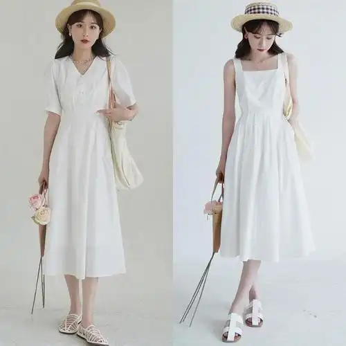 白色裙子配什么颜色鞋子夏天(教你把"白色裙子"穿得简单又好看)