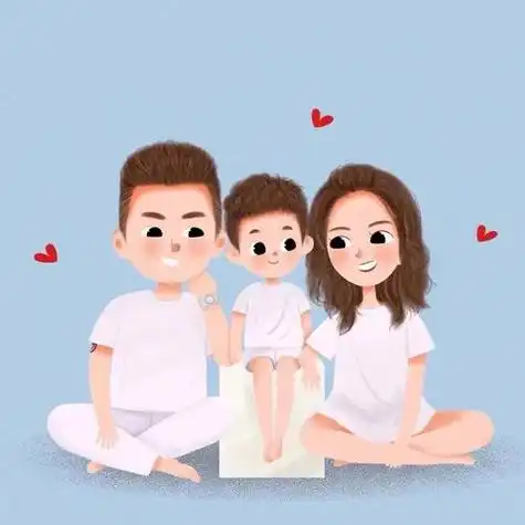 微信头像漂亮图片一家三口 微信头像图片大全 -【爱个性】