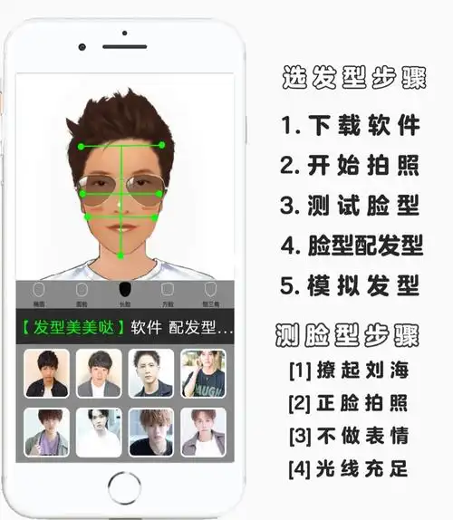 扫一扫测脸型60搭配帅炸发型60