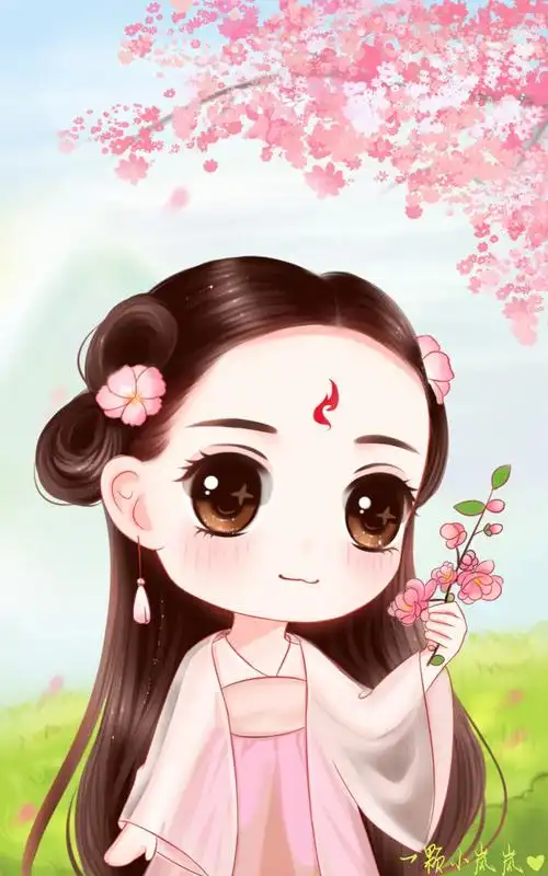 迪丽热巴q版凤九微信:一颗小岚岚