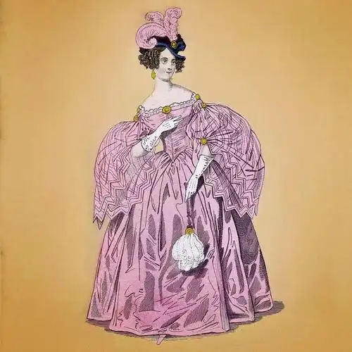 instagram复古欧洲宫廷风时装手绘