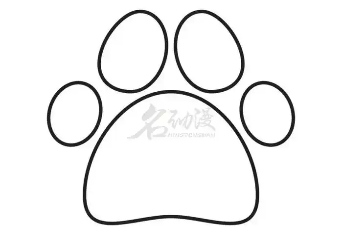 动物爪印如何画
