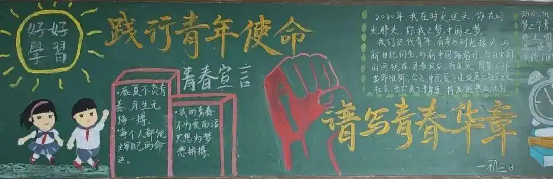 【板报展播】邢台市第八中学"践行青年使命,谱写青春华章"主题板报