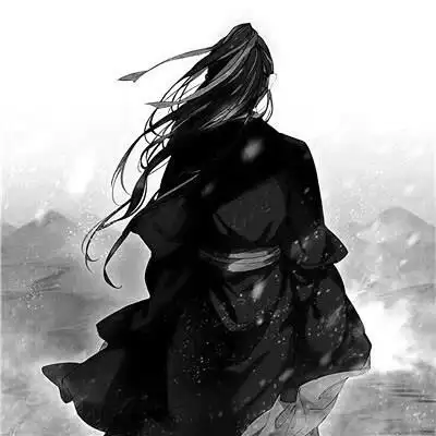 黑白古风漫画头像男生 武侠江湖风_男生动漫头像_头像屋