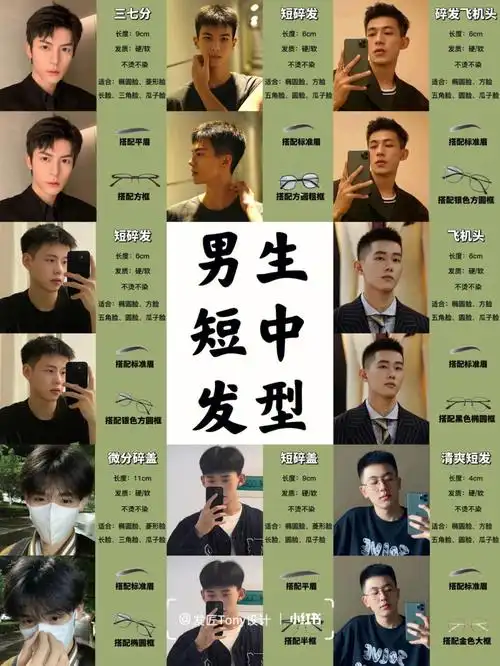男生短中发型男士发型参考男生发型推荐
