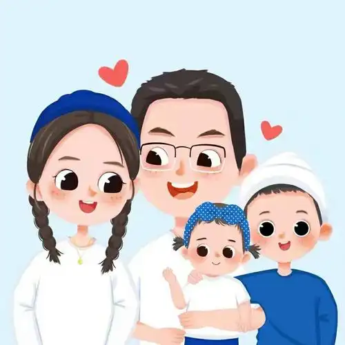 亲子头像一家四口 高清好看的一家四口微信头像图片_感情头像_头像屋