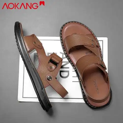 奥康凉鞋男夏季新款男士休闲凉鞋潮流百搭防滑沙滩鞋两用拖鞋