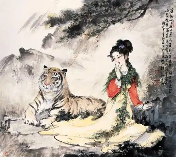 女神之美跃然纸上撼人心魄13位名家十三幅山鬼图欣赏