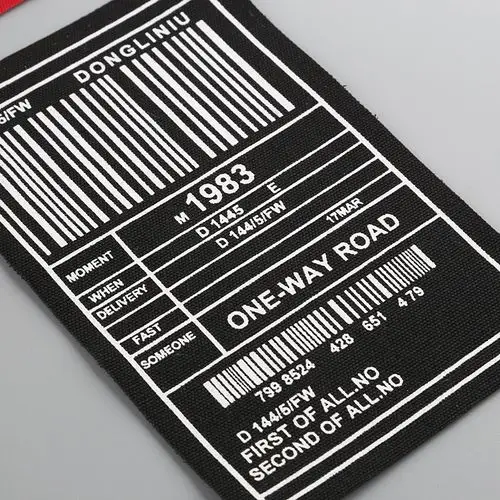 衣服补丁贴布贴时尚百搭大号黑色英文字母修补洞装饰商标方形布标