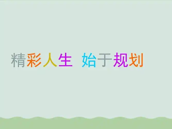 精彩人生始于规划基础知识(ppt 29页)
