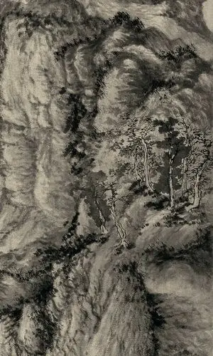 墨迹国画元王蒙青卞隐居图手机欣赏国画