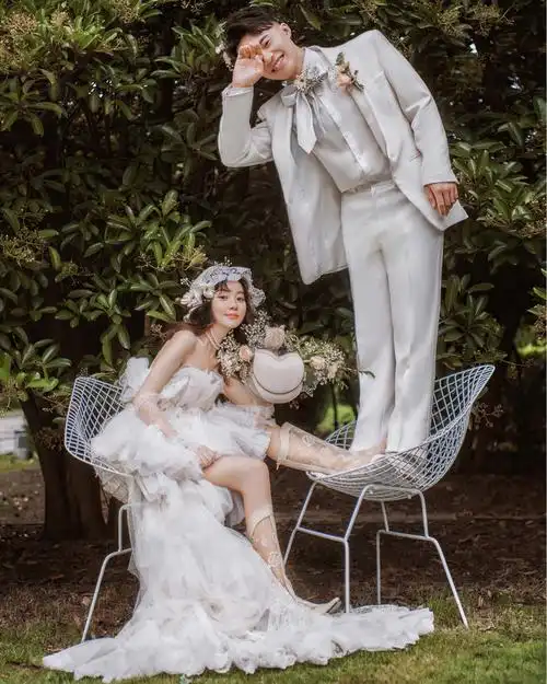 雨丝清新日系文艺感ins风婚纱照