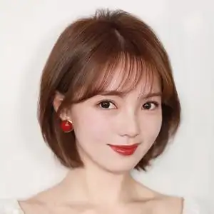 假发真发全真人发2021年时尚新款短发女减龄自然全头套波波头发型