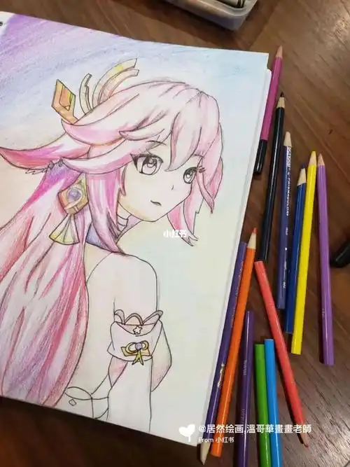 12岁学生彩铅动漫练习