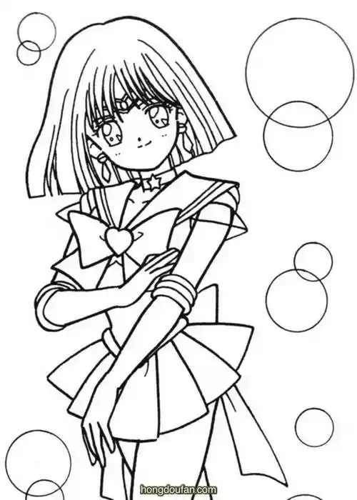 10张爱与正义的美少女战士水手月亮涂色图片-红豆饭小学生简笔画大全