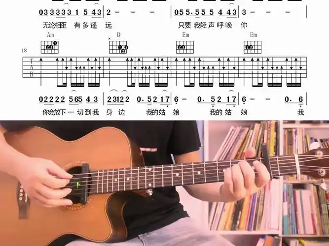 星空,吉他弹唱谱,曲谱由大符编写制作.