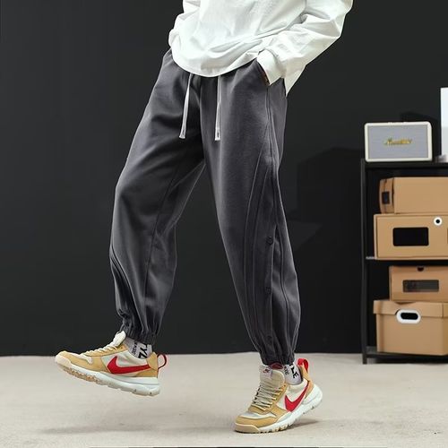 卫裤男潮牌美式束脚裤男生运动裤春季男裤休闲裤子男款春秋工装裤