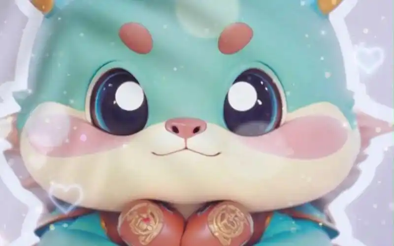 简丹卡通 龙年吉祥物 原创小龙 2024龙年 可爱龙 龙建模 龙公仔 龙