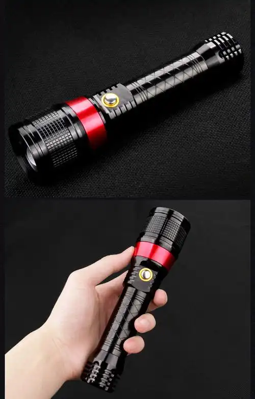 天火激光手电筒强光可充电家用耐用野外特种兵led超亮多功能黑色激光