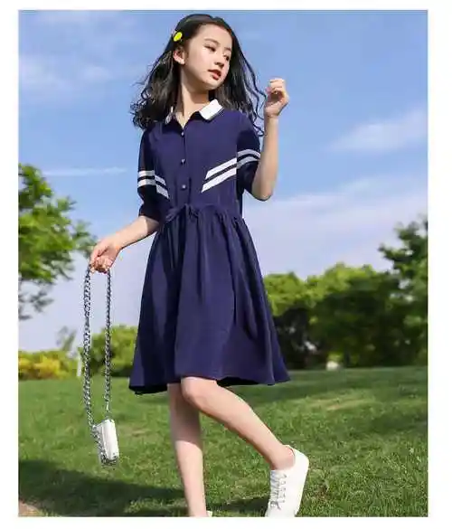 索菲熊小裙子女童中大童912岁连衣裙儿童公主裙夏天小女孩子夏装小