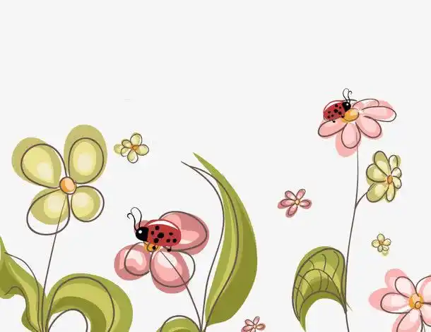 手绘小清新花卉背景装饰