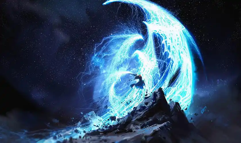 月牙天衝插画图片壁纸