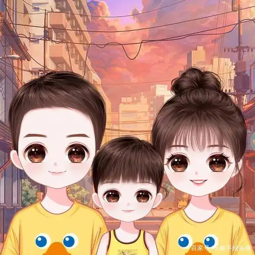感受幸福,藏在头像里的美好,一家三口头像