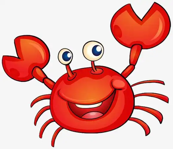 可爱的卡通螃蟹