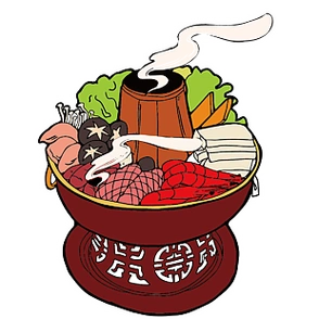 卡通手绘火锅插画