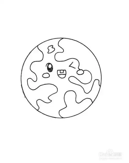 我们的地球简笔画怎么画