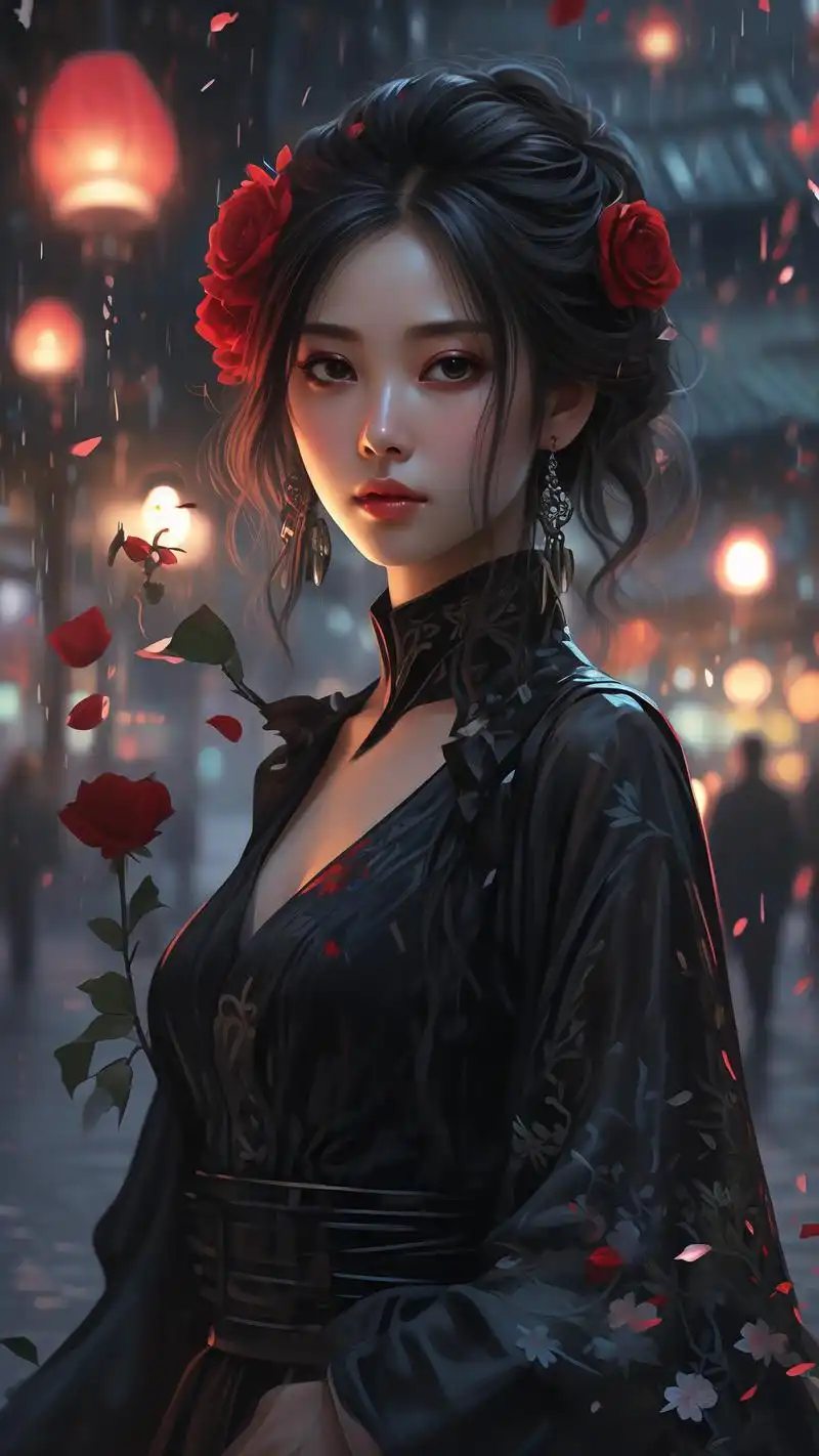 霸气女生黑色系壁纸94高冷范十足 黑色背景的壁纸真的又a又飒90!