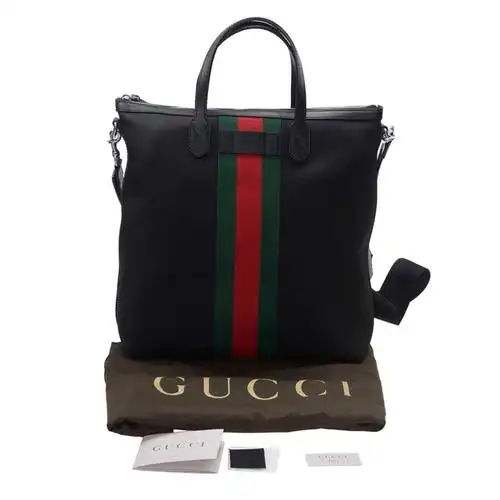 gucci古驰男士帆布竖款手提包斜挎包368559kwt7n1060