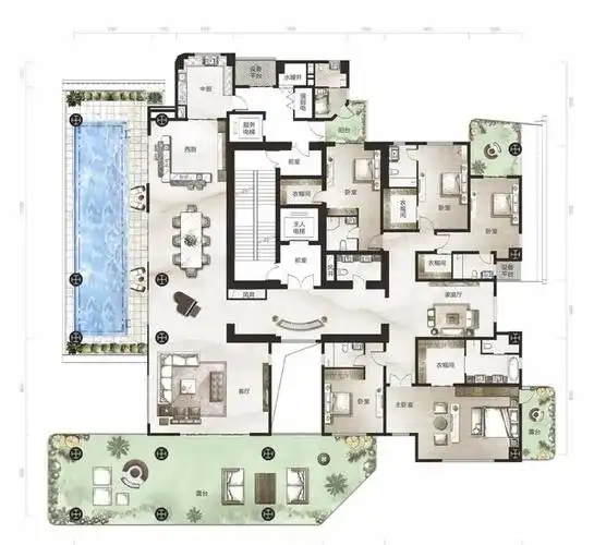 三个扛鼎奢华的700平米级别大平层你喜欢哪个呢