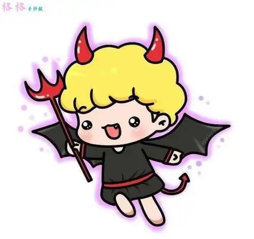 小恶魔和小天使怎么画简笔画带颜色格格