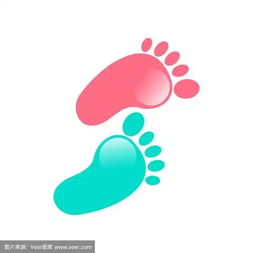 绘画插图,白色,矢量,脚印,婴儿