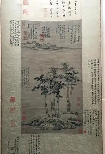 倪瓒 -《六君子图》轴