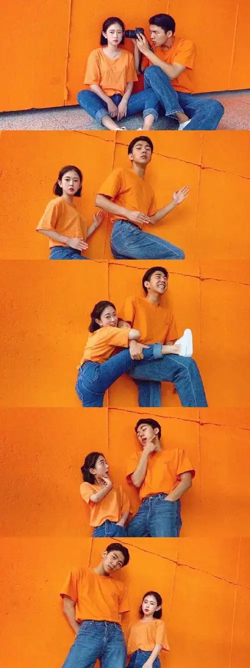 甜甜的情侣拍照姿势马住