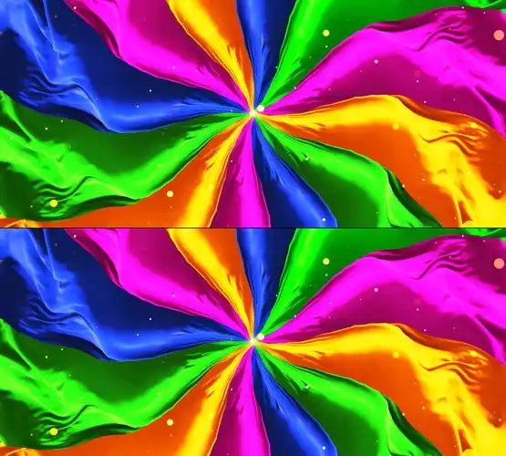 绚丽五彩缤纷丝绸飘扬led大屏幕_2400x1080_高清视频素材下载(编号