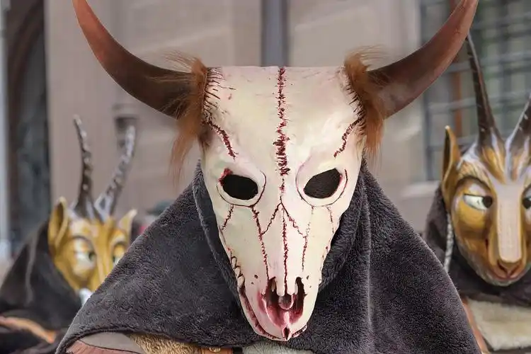 万圣节 鬼节 吓人山羊恐怖面具