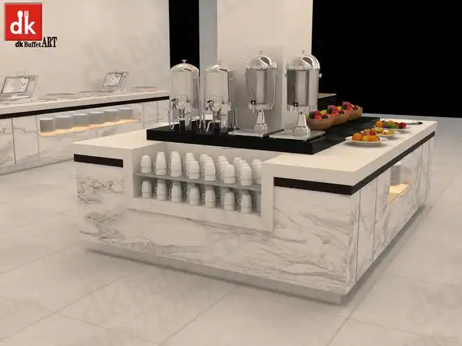 迪克移动自助餐台设计效果图 酒店布菲台设计布置 - 迪克自助餐台高端