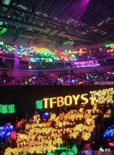 王源粉丝应援太给力了!灯牌把王源脖子上的项链给映绿了!