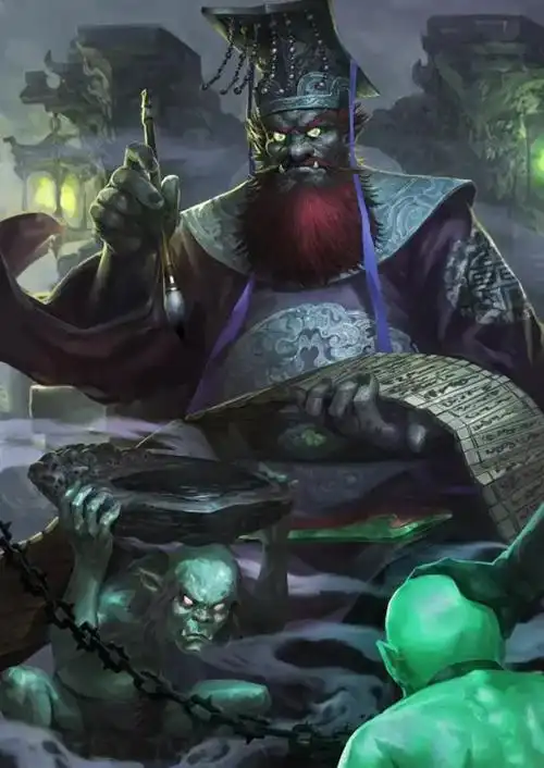 关于阎王的神话故事在民间流传甚广,阎王被认定为地狱的最高长官.