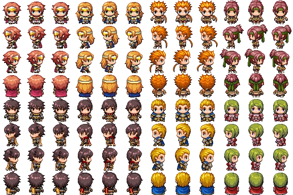 熊团rpg maker mv的像素行走图